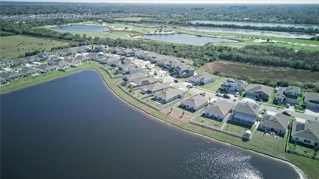 an aerial view of a city