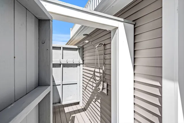 a view of a lake with building in front of it