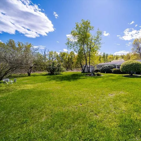 a view of an outdoor space and mountain view
