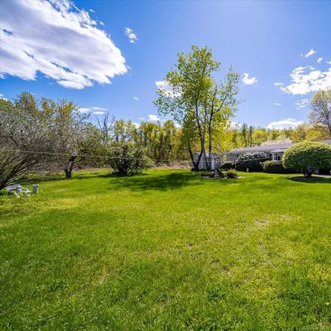a view of an outdoor space and mountain view