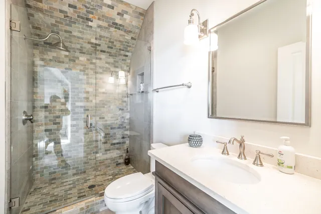 a outdoor living space with furniture