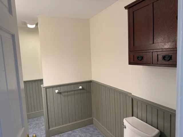 a view of bathroom with toilet