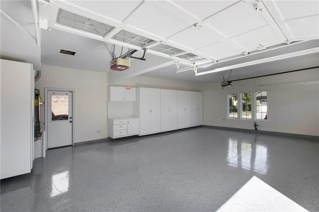 a view of a indoor garage