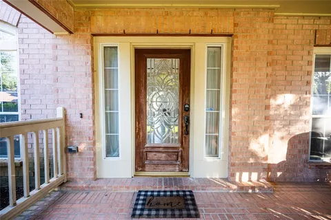 a view of a entryway door front of house