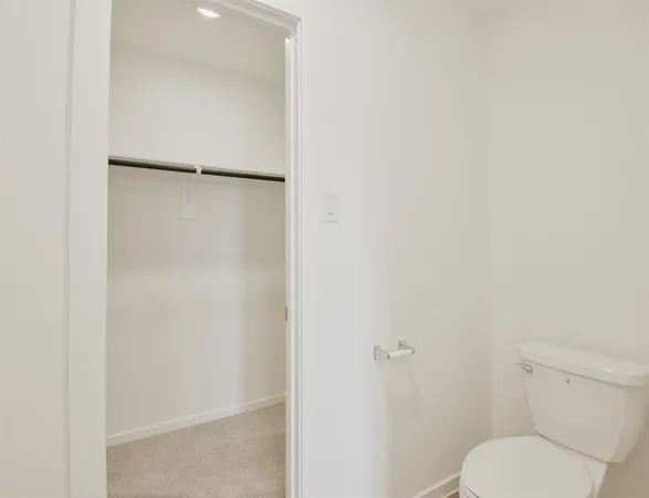 a view of small space with empty racks