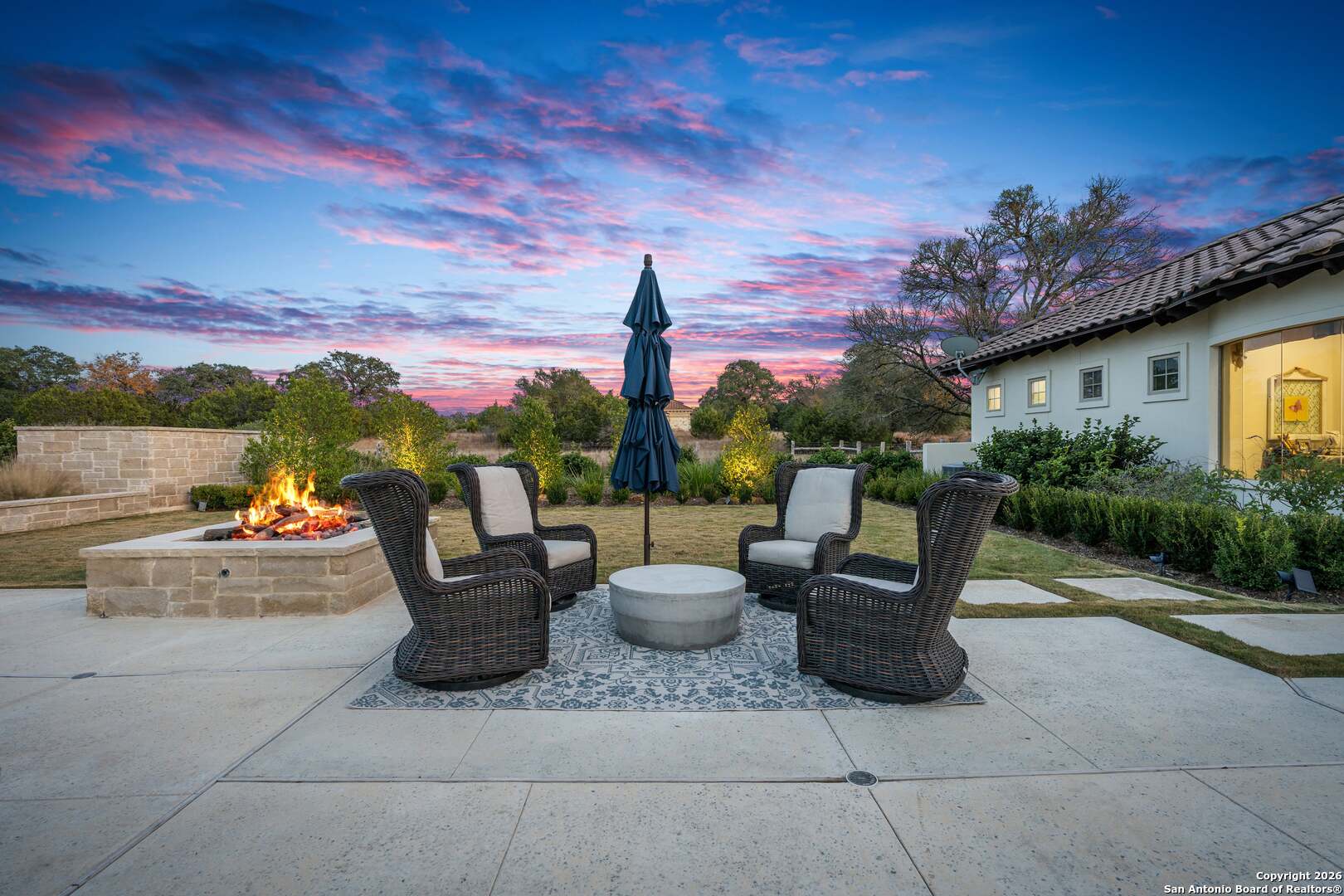 101 River Crossing Boerne, TX 78006 - Photo 9 of 65 a view of a patio with couches and potted plants