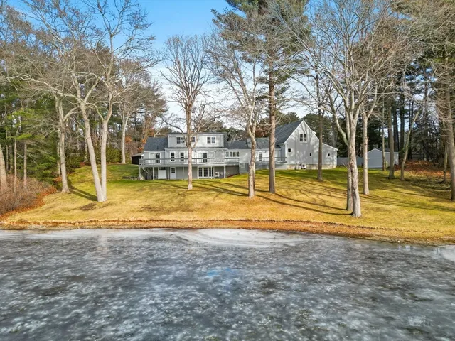 a view of a swimming pool with an outdoor space