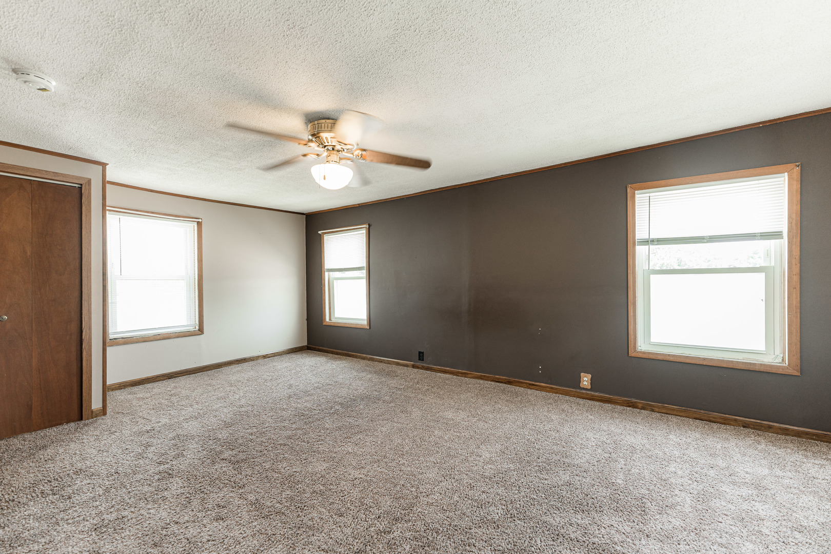 344 Grant Street Sycamore, IL 60178 - Photo 17 of 29 an empty room with windows and ceiling fan