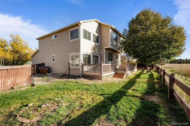 a view of house with backyard