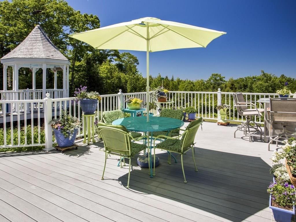 7 Spyglass Hl Road East Boothbay, ME 04544 - Photo 18 of 35 Large back deck with gazebo