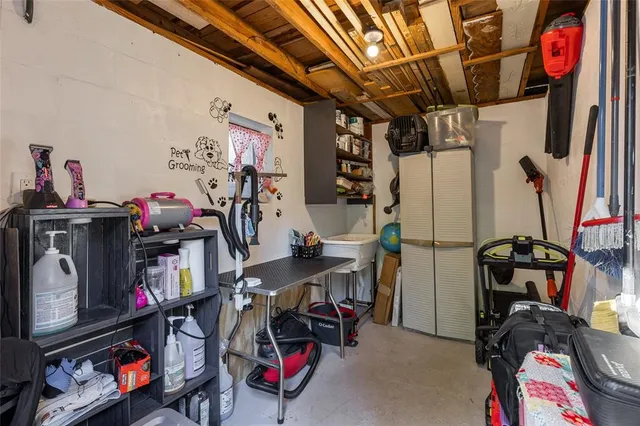 a view of storage and utility room