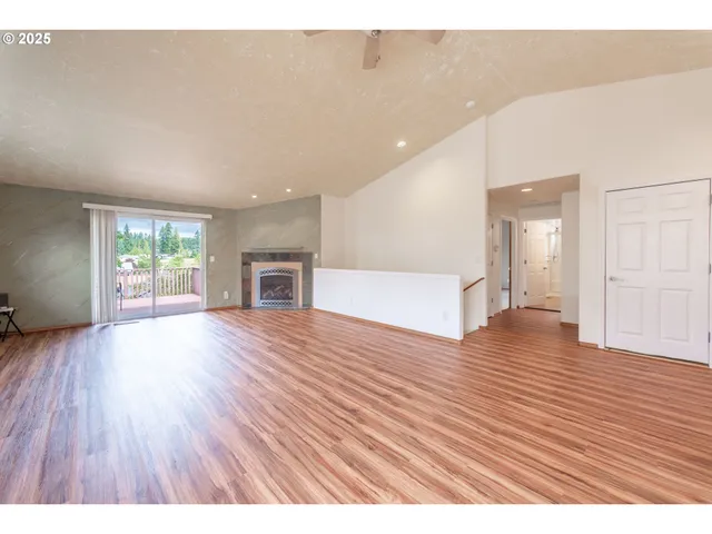 a view interior of a house wooden floor and windows in an empty room