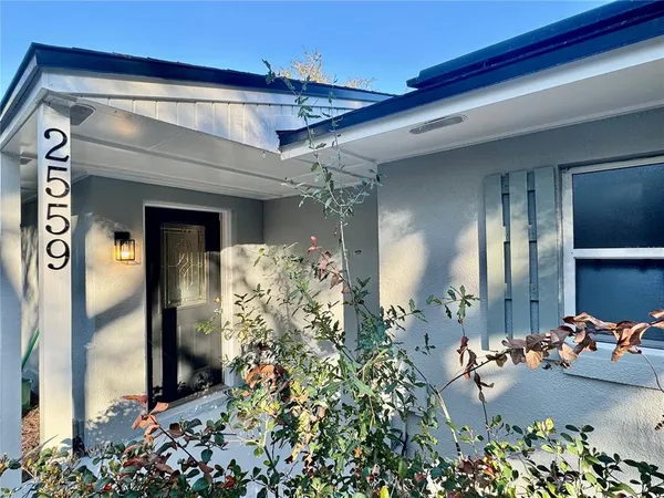front view of a house with hallway