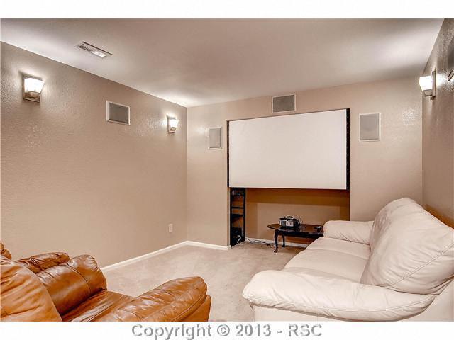 867 Altamont Ridge Drive Colorado Springs, CO 80921 - Photo 20 of 25 Theater Room or 6th Bedroom in the Finished Basement