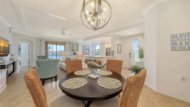 a view of a swimming pool in he middle of a house