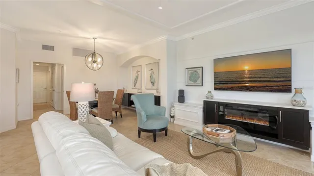 a spacious bedroom with a bed and a large window