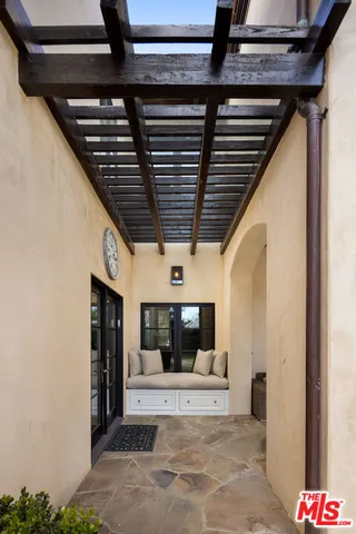 a view of hall with living room