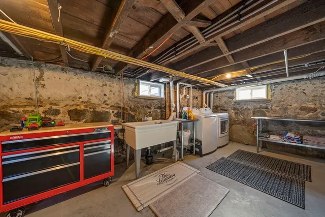 a view of storage and utility room