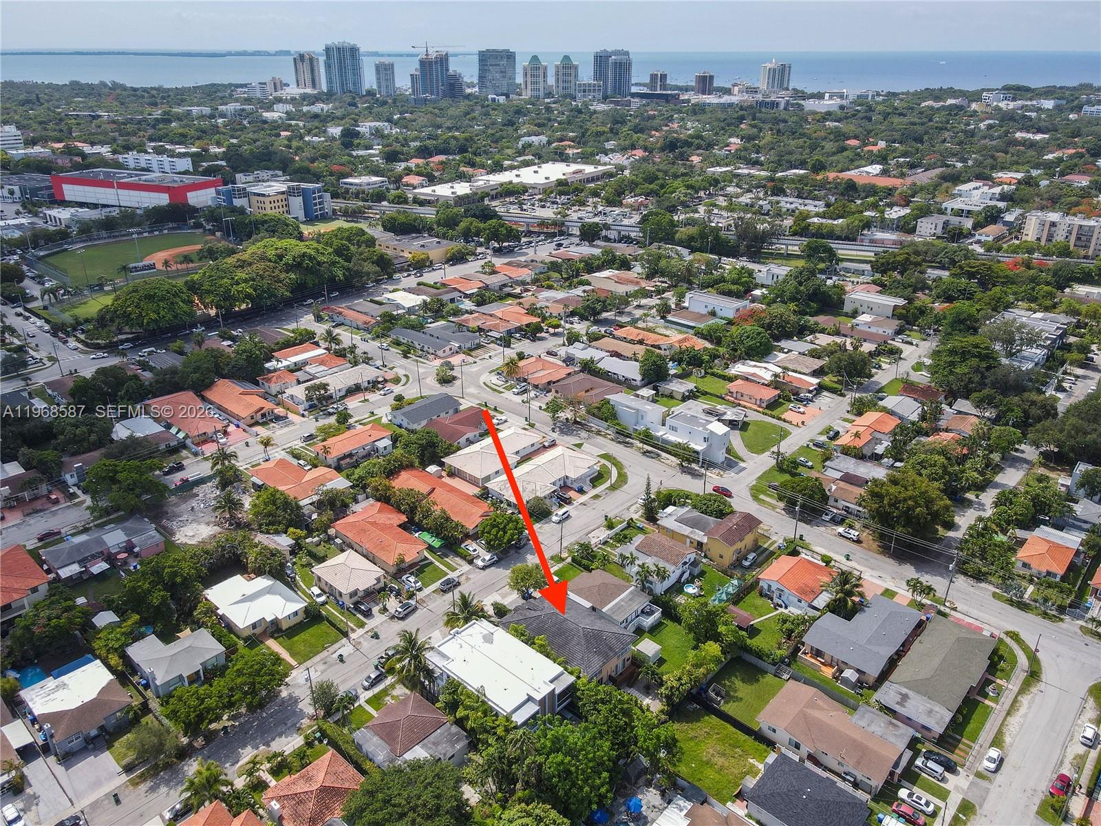 2780 Southwest 33rd Avenue Miami, FL 33133 - Photo 51 of 52 an aerial view of residential houses with city view