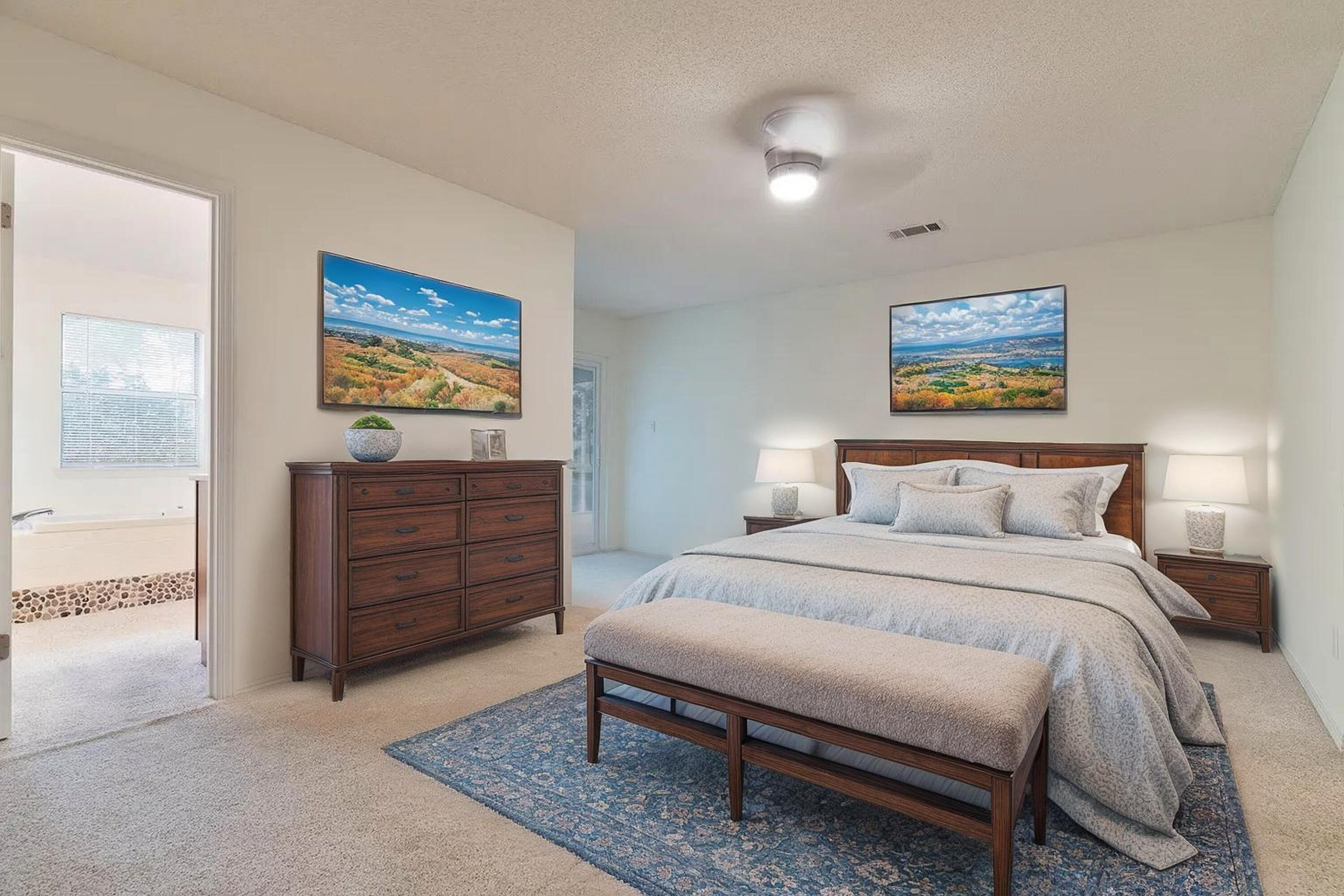 946 Shalimar Point Drive Shalimar, FL 32579 - Photo 5 of 63 a bedroom with a bed and a painting on the wall