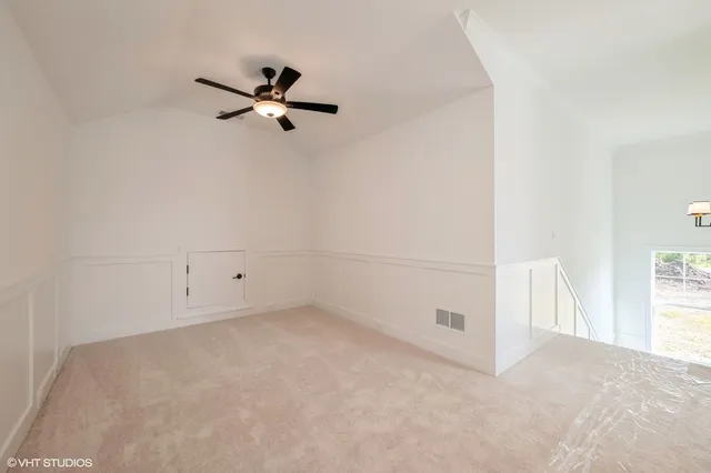 a view of a room with an empty space