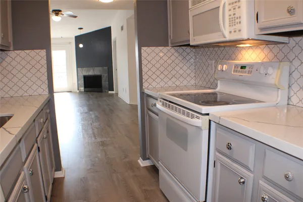 an entryway with a sink
