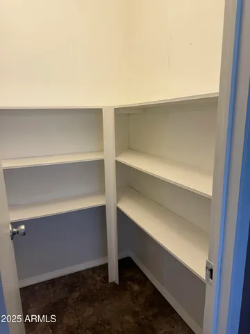 a view of room that has a closet