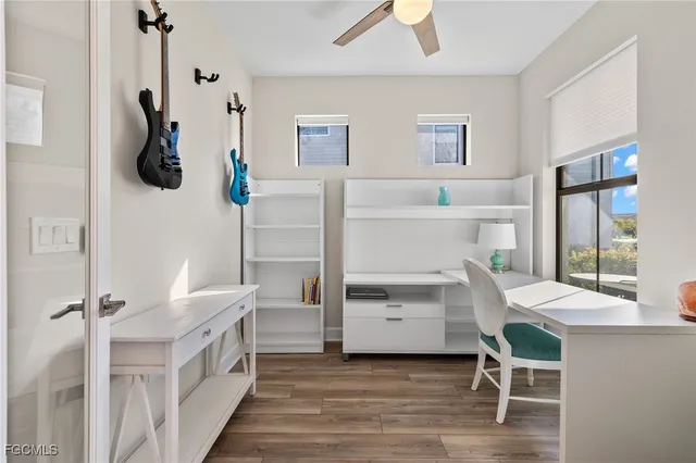 a view of livingroom with furniture and wooden floor