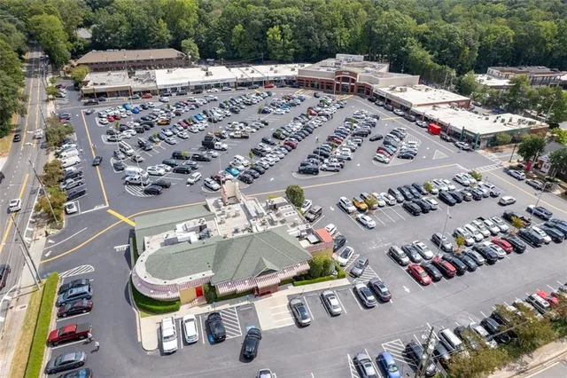 an aerial view of multiple house