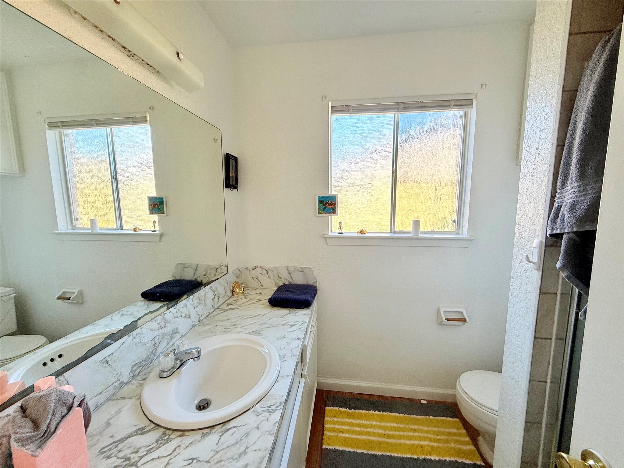 2112 Rose Road Pearland, TX 77581 - Photo 9 of 15 a bathroom with a sink and a mirror