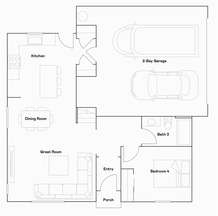 1686 Phantom Lane Rialto, CA 92376 - Photo 17 of 18 Residence 2 - level 1 floorplan