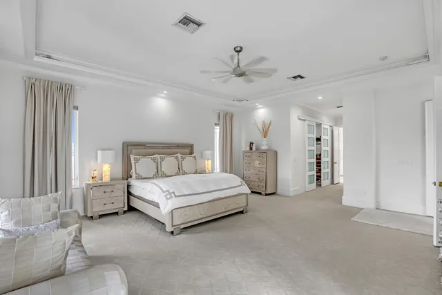 a view of a backyard with plants and a garden