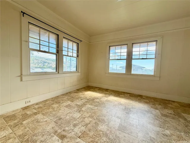 an empty room with a window