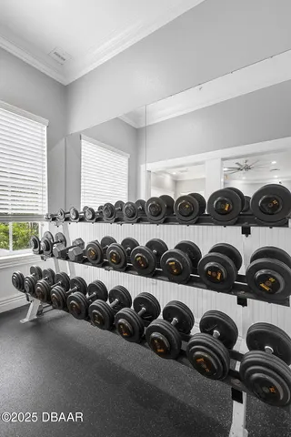 an aerial view of a swimming pool
