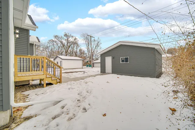 a view of backyard of a house