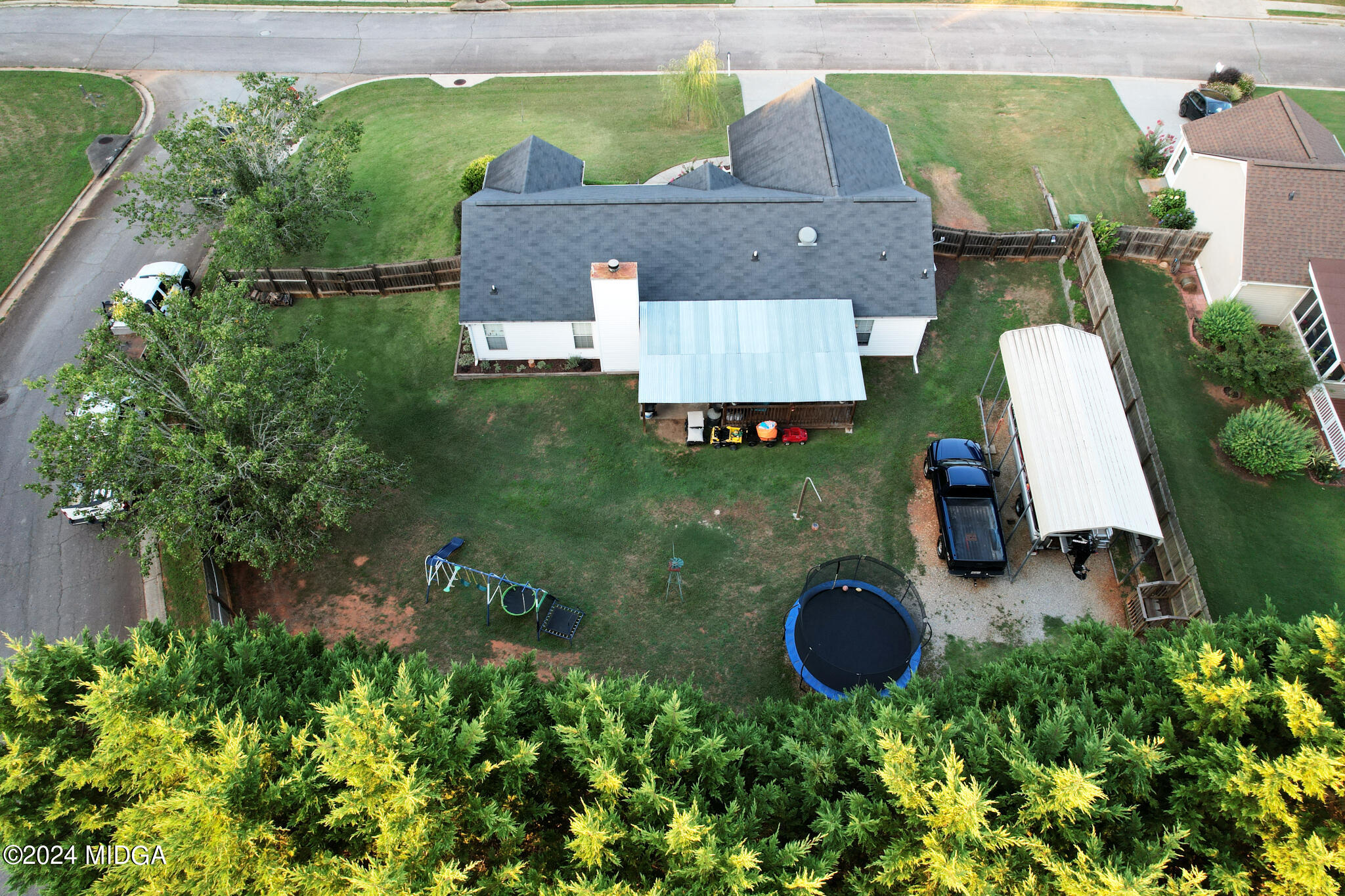 625 Windsor Drive Monroe, GA 30656 - Photo 5 of 27 an aerial view of a house with yard basket ball court and outdoor seating