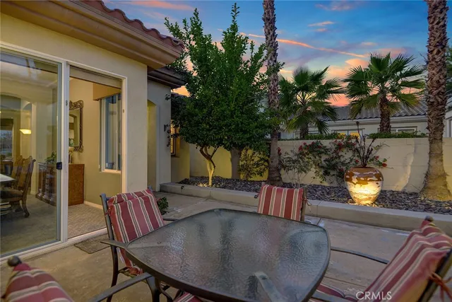 a view of outdoor seating space