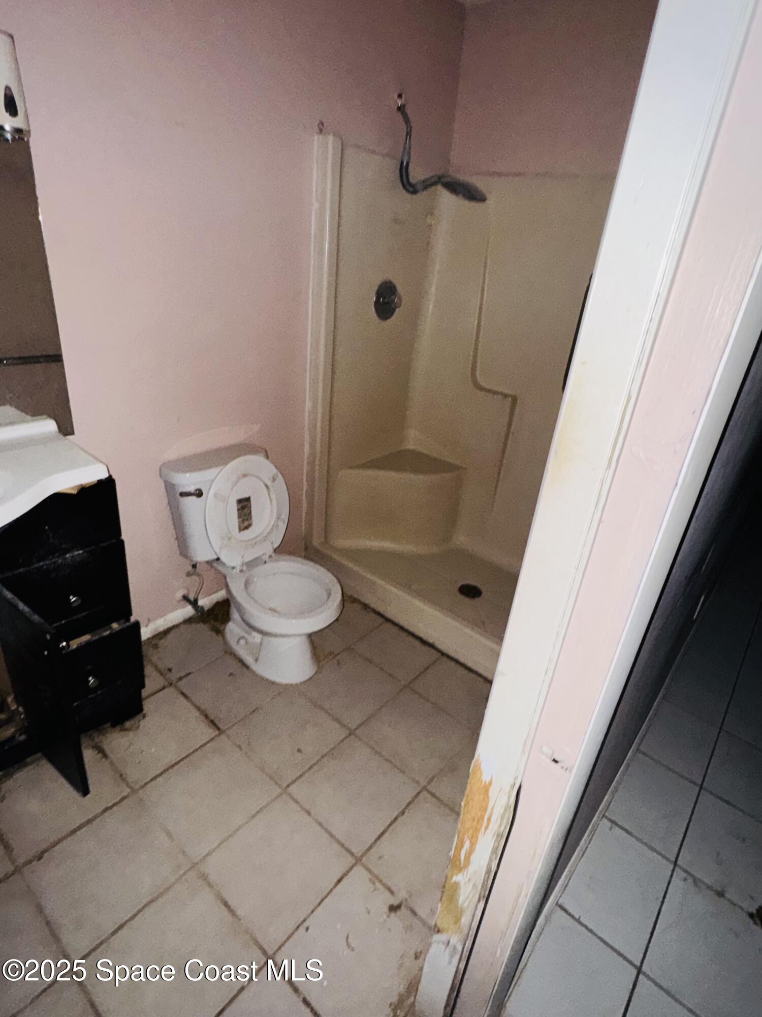255 Abalone Road Northwest Palm Bay, FL 32907 - Photo 7 of 11 a bathroom with a toilet and a shower