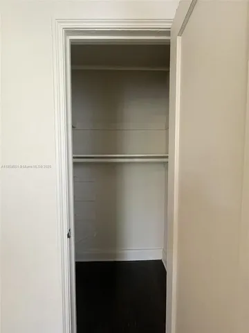 a close view of a closet