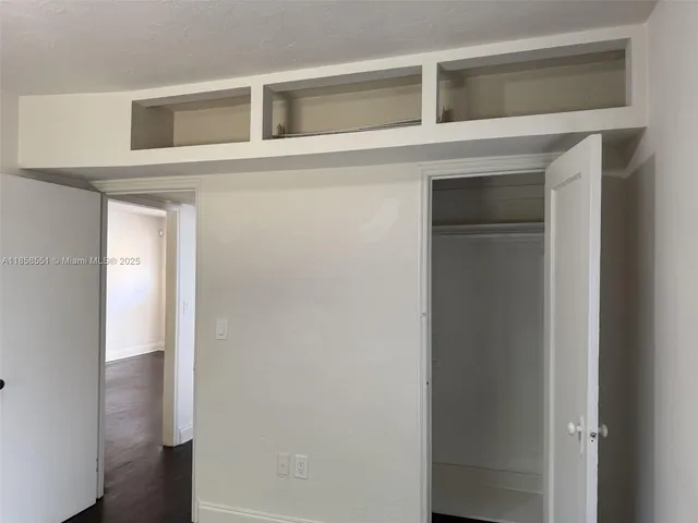 a close view of closet