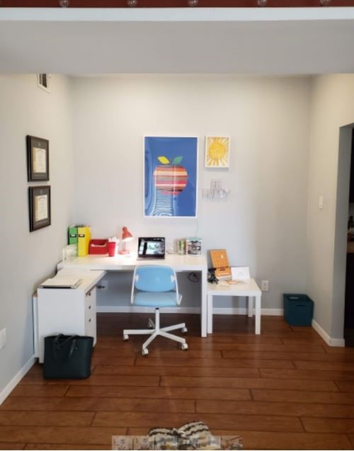2612 San Pedro Street, Unit 116 Austin, TX 78705 - Photo 7 of 20 a workspace with furniture and wooden floor