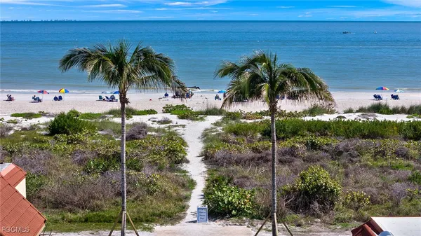 a view of an ocean and beach