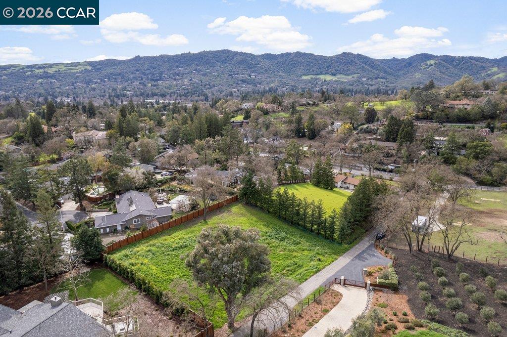550 El Pintado Road Danville, CA 94526 - Photo 6 of 20 an aerial view of green landscape with trees houses and mountain view