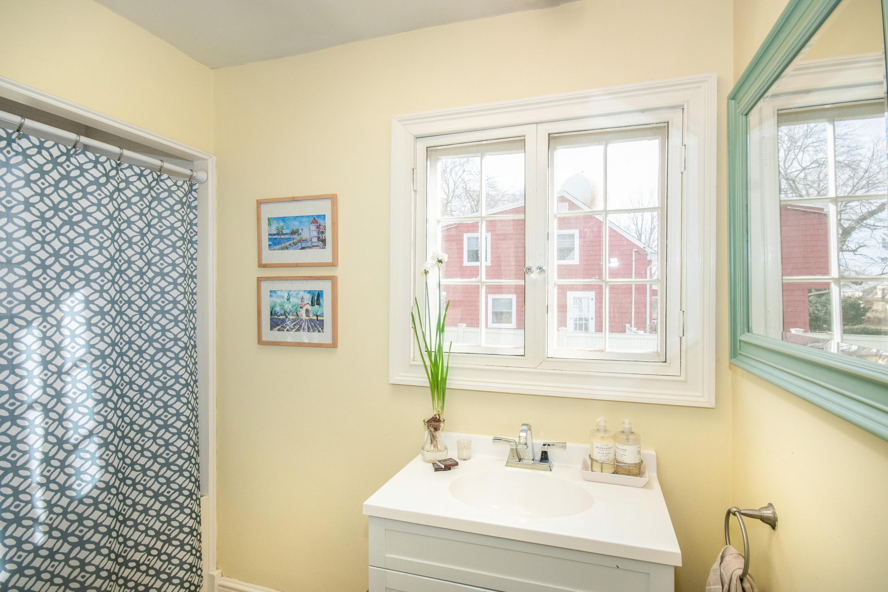 338 Flax Hill Road Norwalk, CT 06854 - Photo 12 of 26 a bathroom with a sink and a mirror