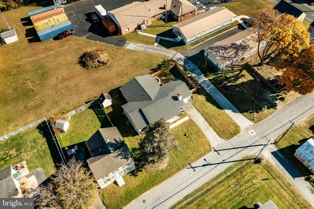 an aerial view of multiple house