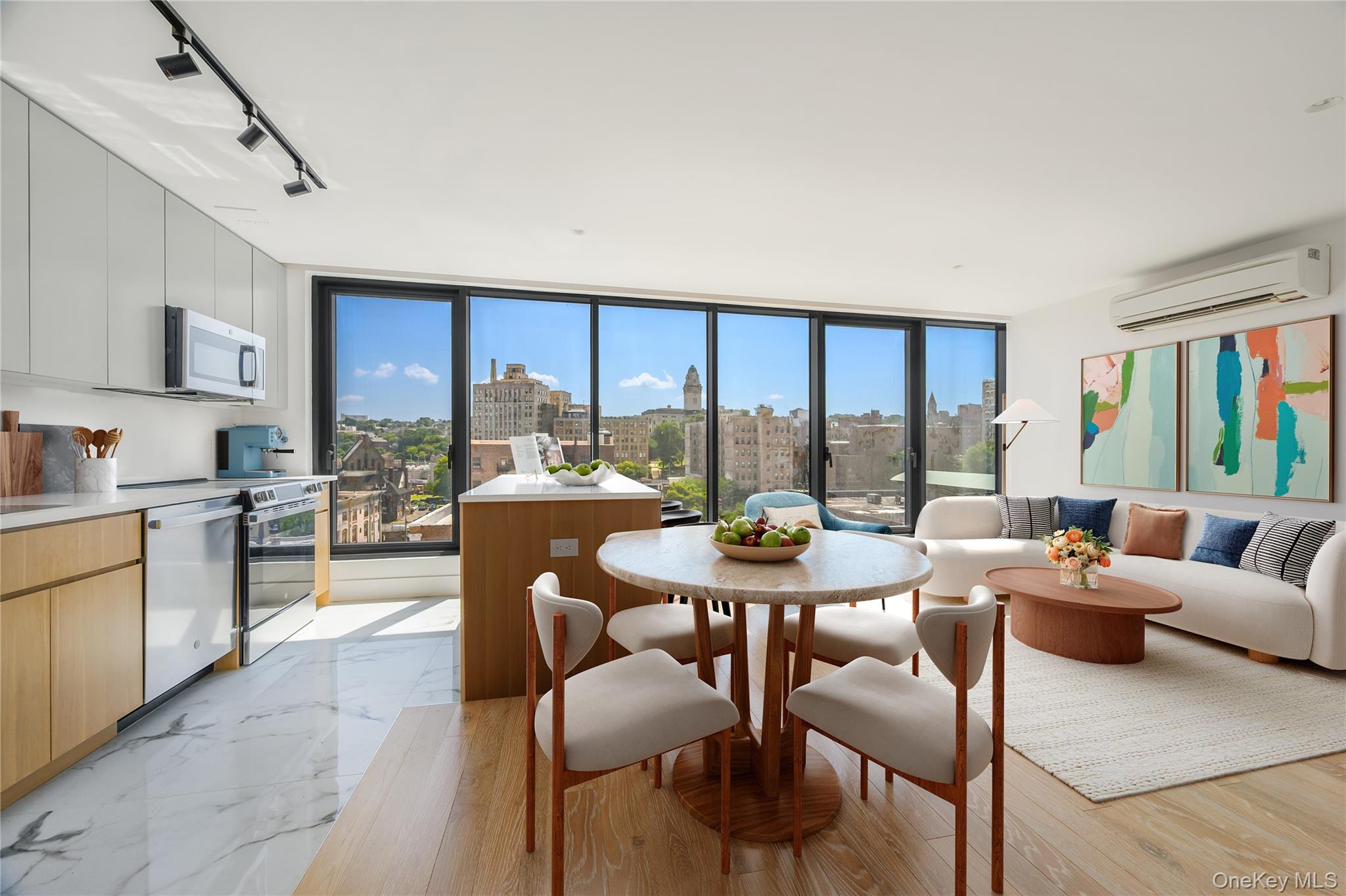44 Hudson Street, Unit 912 Yonkers, NY 10701 - Photo 3 of 11 a view of a dining room with furniture window and outside view