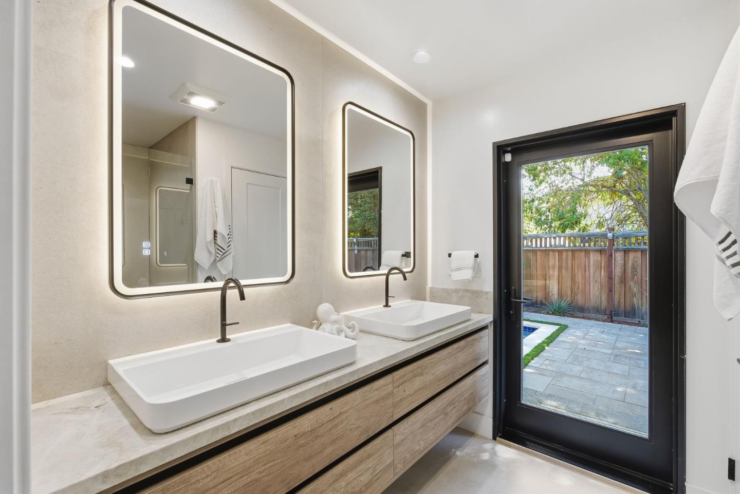 845 Pollard Road Los Gatos, CA 95032 - Photo 39 of 47 a bathroom with a sink and a mirror