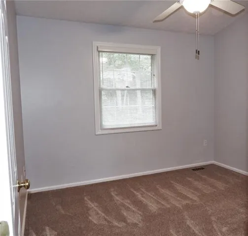 an empty room with a window