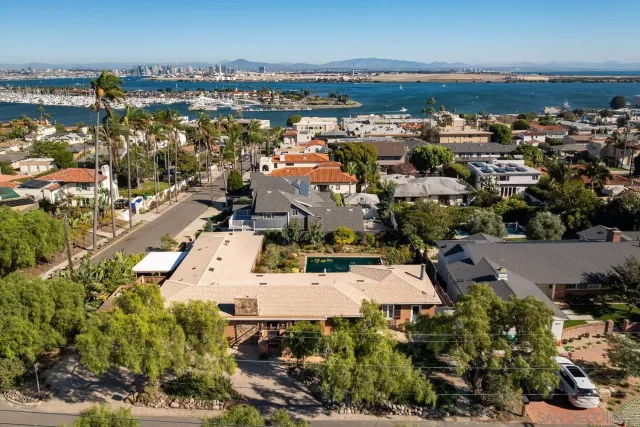 an aerial view of multiple house
