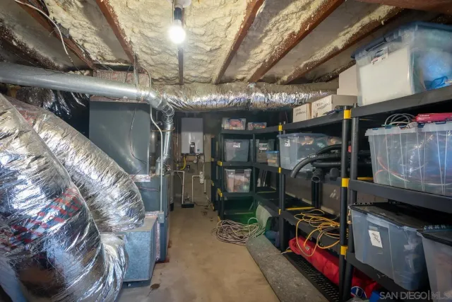 a view of storage and utility room